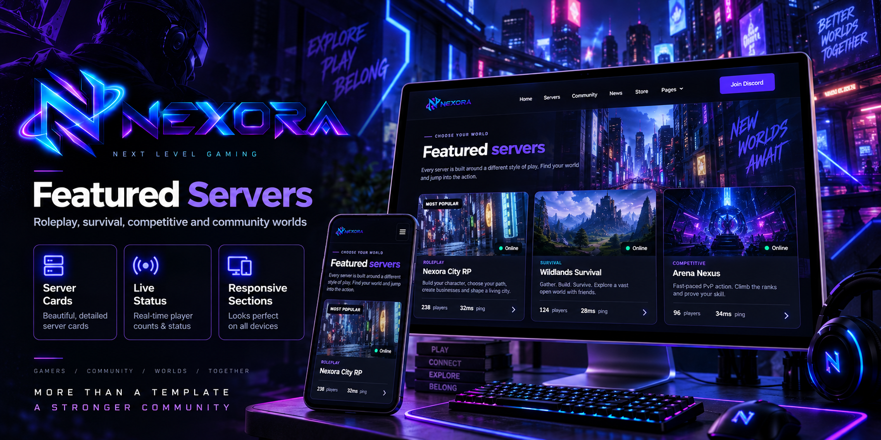 Nexora Gaming Community and Esports HTML Template